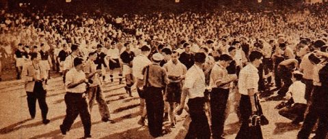 Эпизод финала ФРГ - Венгрия (журнал «Estadio», 1954)