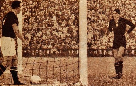 Эпизод финала ФРГ - Венгрия (журнал «Estadio», 1954)
