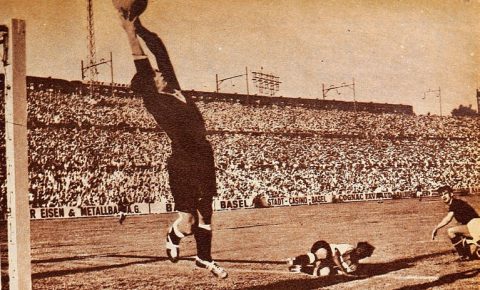 Эпизод финала ФРГ - Венгрия (журнал «Estadio», 1954)